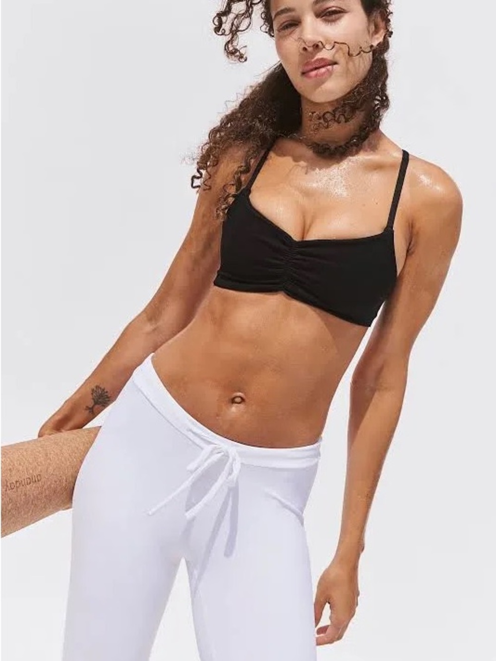 Free People Movement Tighten Up Cinch Sports Bra Black Medium